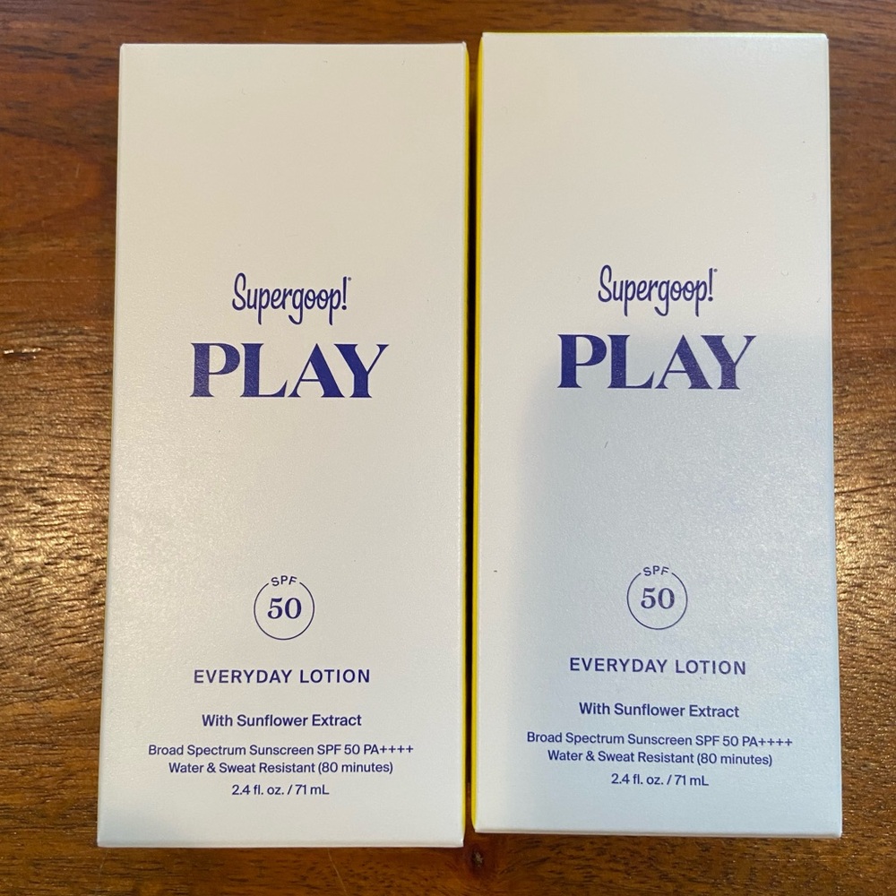 Supergoop! PLAY Everyday Sunscreen SPF 50 2.4 fl oz (Set of 2) New/Unopened